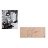 Roy Orbison Autograph on Page- 1965