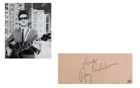 Roy Orbison Autograph on Page- 1965