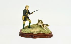 Border Fine Arts Handmade Group Figure ' On The Shoot ' Model by Ray Ayres. Raised on a Stepped