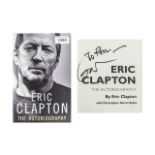 Eric Clapton Autograph in His Hardback Book.