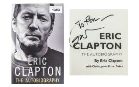 Eric Clapton Autograph in His Hardback Book.