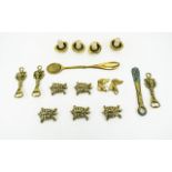 A Collection Of Assorted Brass Items Approx 15 items in total, some duplicates, to include small