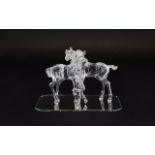 Swarovski Faceted Crystal Figures 'Peaceful Countryside' Theme Group 'Foals'. Designer Martin