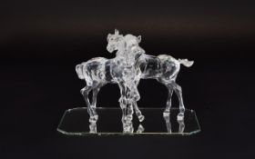Swarovski Faceted Crystal Figures 'Peaceful Countryside' Theme Group 'Foals'. Designer Martin