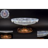 A Sabino Fine 1920's / 1930's Large and Impressive Opalescent / Opaline Moulded Glass Bowl, with
