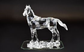 Swarovski Crystal Horse Figure 'The Peaceful Countryside Group Mare/Horse designed by Stefanie