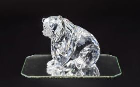 Swarovski Crystal Figure Grizzly Rare Encounters Group. Designer Heinz Tabertshofer. Code number