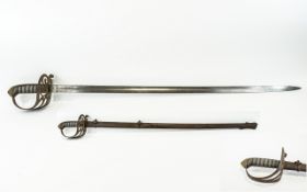 A Nineteenth Century Ceremonial North Yorks Rifle Sword Late 19thC Sword with original scabbard