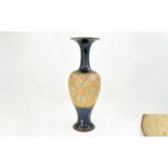 Royal Doulton Chine Ware Tall Vase. c.1900. Impressed Marks to Underside of Vase. Shape 3901, Stands