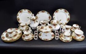 Royal Albert 'Old Country Roses' Part Tea and Coffee Set including coffee pot, teapot, sugar bowl,