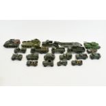 Collection Of 19 Dinky Diecast Military Models, Comprising 660 Tank Transporter, 651 Centurion Tank,