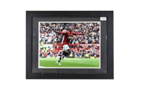 Football Interest Manchester United A Signed Framed And Mounted Photograph Of Ashley Young Depicts
