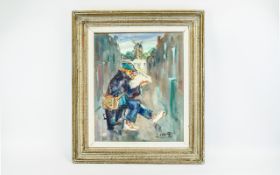 Impressionistic Oil On Canvas By L. Lecomte Original oil on canvas in later frame by L. Lecomte,