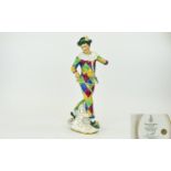 Royal Doulton Prestige Hand Made and Hand Decorated Figure ''Harlequin'. HN2737, multicoloured.