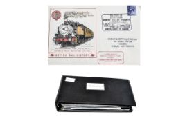 Black Stanley Gibbons Pioneer Cover Album full of transport related stamp covers. Some signed