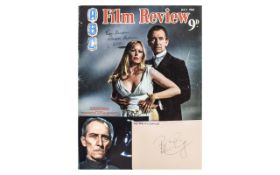 Peter Cushing Autograph on Page