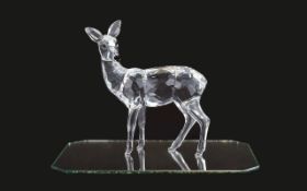 Swarovski Crystal Figure 'Doe' Rare Encounters Collection. Designer Martin Zendon Code number 7608