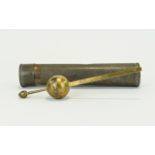 Antique Brass Hydrometer Housed in original case, Fashioned in brass, marked Twaddell. Good