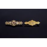Victorian Period 15ct Gold Set Ornate Br
