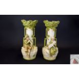 Royal Dux Bohemia Fine Pair of Art Nouve