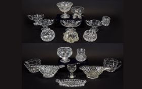 A Large Collection Of Vintage Cut Glass