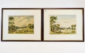 Percy Lancaster Pair Of Framed Watercolo