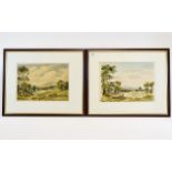 Percy Lancaster Pair Of Framed Watercolo