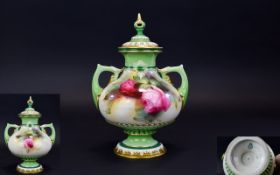 Royal Worcester Hadleys Handpainted Pers