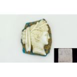 Early Roman White Paste Glass Cameo of t