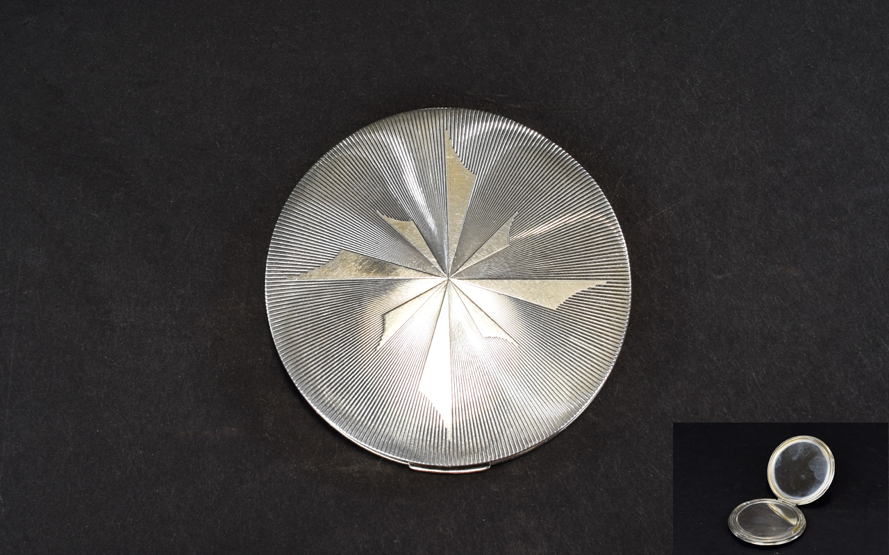 Vintage Silver Compact Hallmarked For Bi