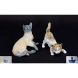 Royal Copenhagen Porcelain Siamese Cat F