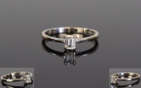18ct White Gold Diamond Solitaire Ring,