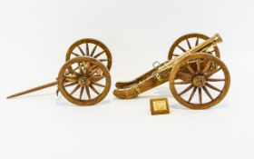 A Handmade Miniature French Cannon An in