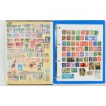 Stock Book And Stamps Album A blue folde