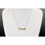 Ladies 9ct Gold Name Tag- "Georgina"- Op