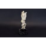 19th Century Carved Ivory Mythical Figur