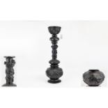 Large Bronze Incense Burner Globular Bas