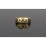 Edwardian Period 9ct Gold 3 Stone Garnet