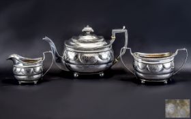 George III Three Piece Silver Tea Servic