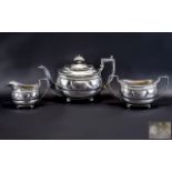 George III Three Piece Silver Tea Servic