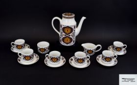 Midwinter 'Kismet' Coffee Set comprising