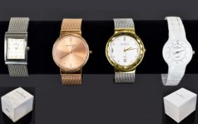 Skagen - Denmark Gents and Ladies Steel Mesh Bracelet Watches.