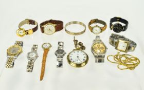 A Mixed Collection Of Vintage And Fashion Watches Approx 13 items in total,
