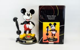 Disney's Mickey Mouse Animated Talking Telephone In Original Box.