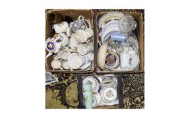 Three Boxes Of Ceramics A Large collection of assorted royal memorabilia ceramic items