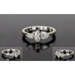 Ladies 18ct White Gold Three Stone Diamond Ring,