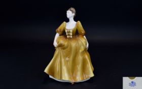 Coalport Hand Painted Porcelain Figurine - Ladies of Fashion - Please See Photo. Height 9 Inches.