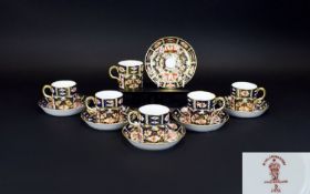 Royal Crown Derby ( 12 ) Piece Imari Pattern Coffee Set. Pattern No 2451, Date 1937.