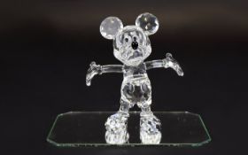 Swarovski Crystal Figure 'Disney Showcase' Mickey Mouse Designer Edith Mair.
