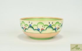 Clarice Cliff Hand Painted Footed Bowl 'Cloud Flower' Design Nemesia 1937 circ 1937 3.